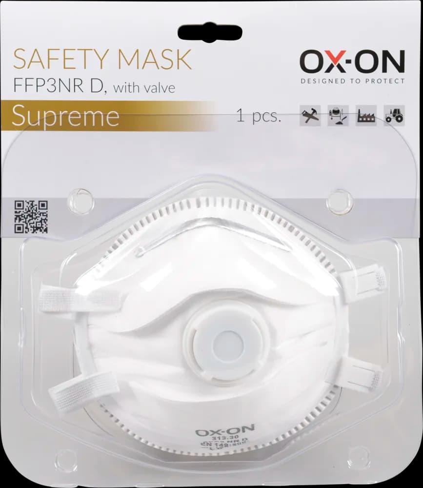 OX-ON Mask FFP3 NR D w/ Valve Supreme
