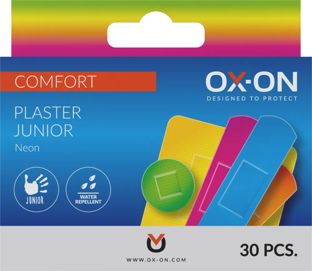 OX-ON Plaster Junior Neon Comfort, 30 pcs.